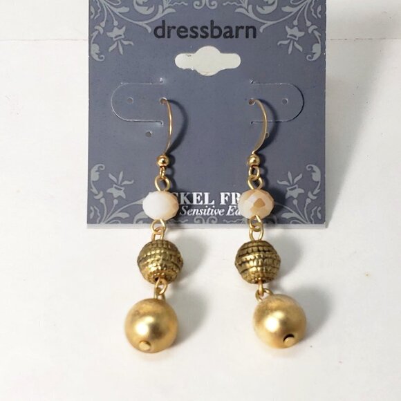 2/$30 Gold tone Multi color Beaded Drop Dangle Earrings, 2-in  - Women  Jewelry - Picture 3 of 8